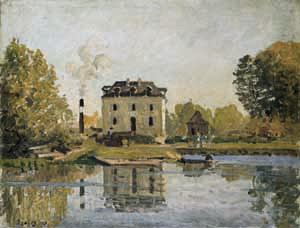Factory on the banks of the Seine. Bougival, Alfred Sisley